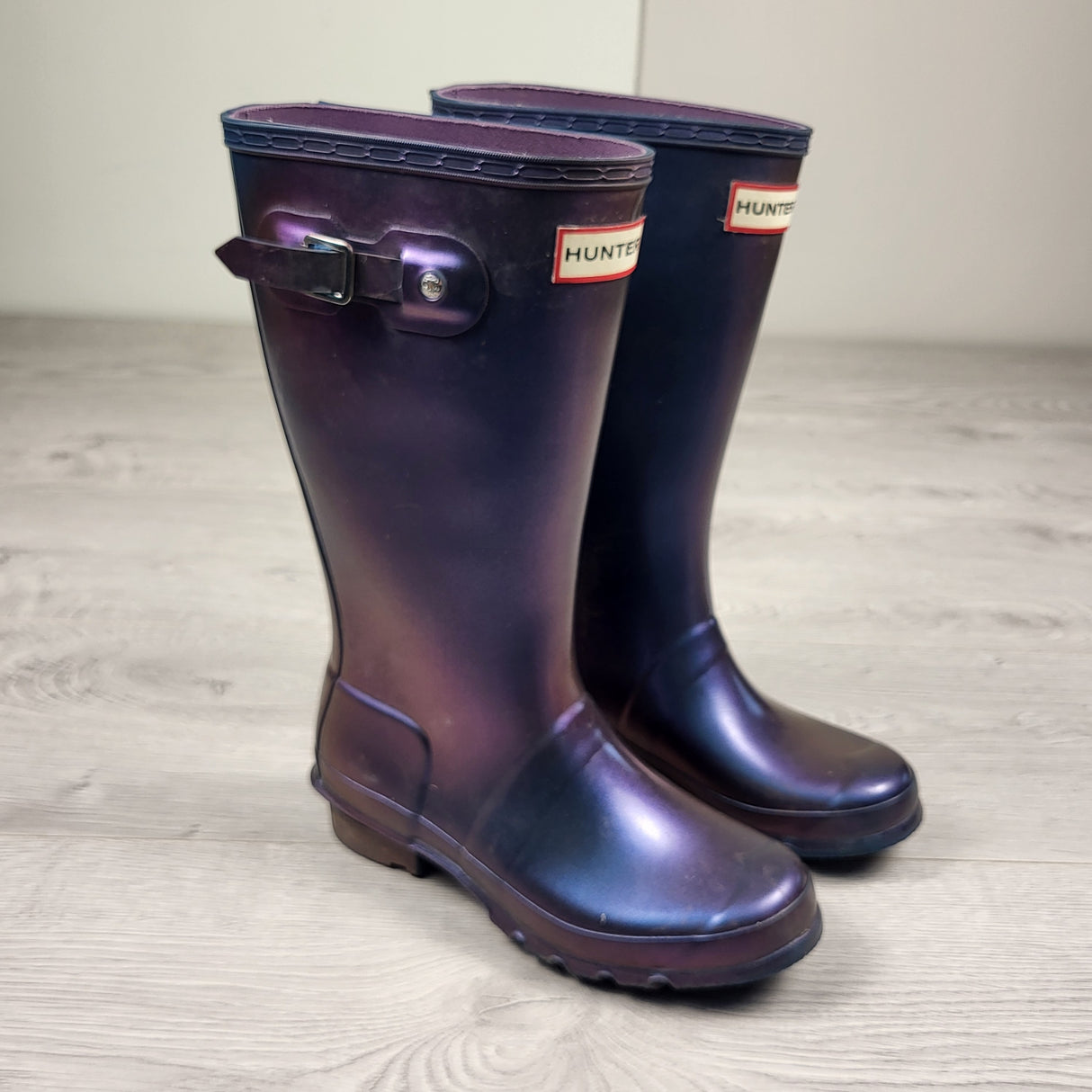 Hunter Nebula rain boots. Youth size 4 (sorry, no shipping)
