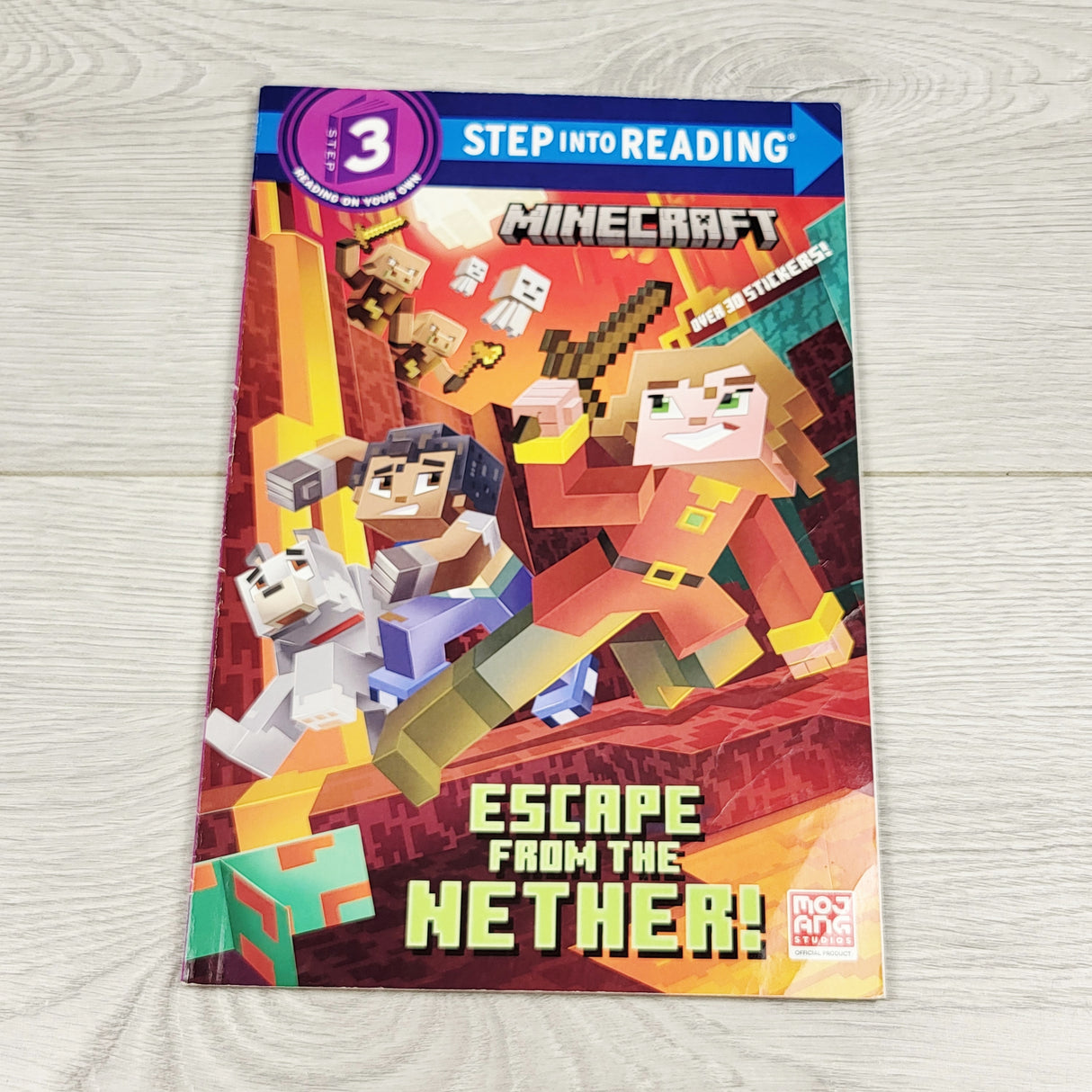 Minecraft: Escape From the Nether. Soft cover early reader book