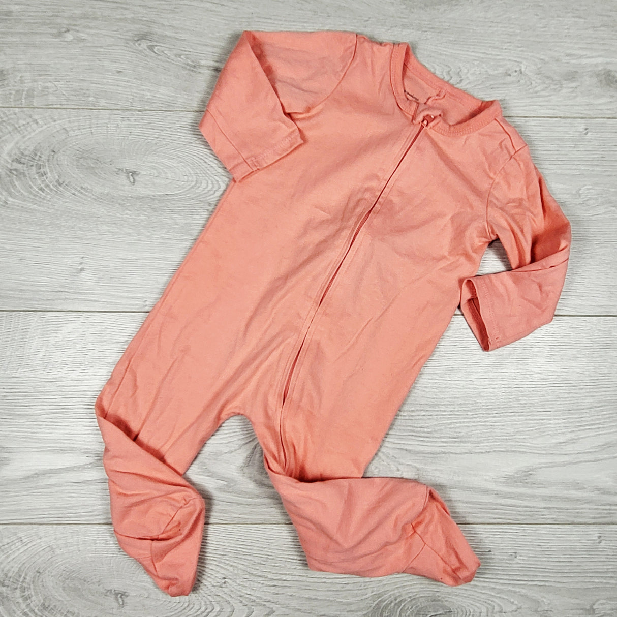 First Impressions coral pink zippered sleeper. Size 6-9 months
