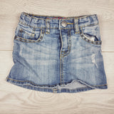 Gap 1969 distressed denim skirt with built in diaper cover. Size 24 months