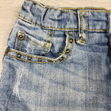 Gap 1969 distressed denim skirt with built in diaper cover. Size 24 months