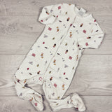 Uniqlo white cotton sleeper with London theme. Size 6-12 months