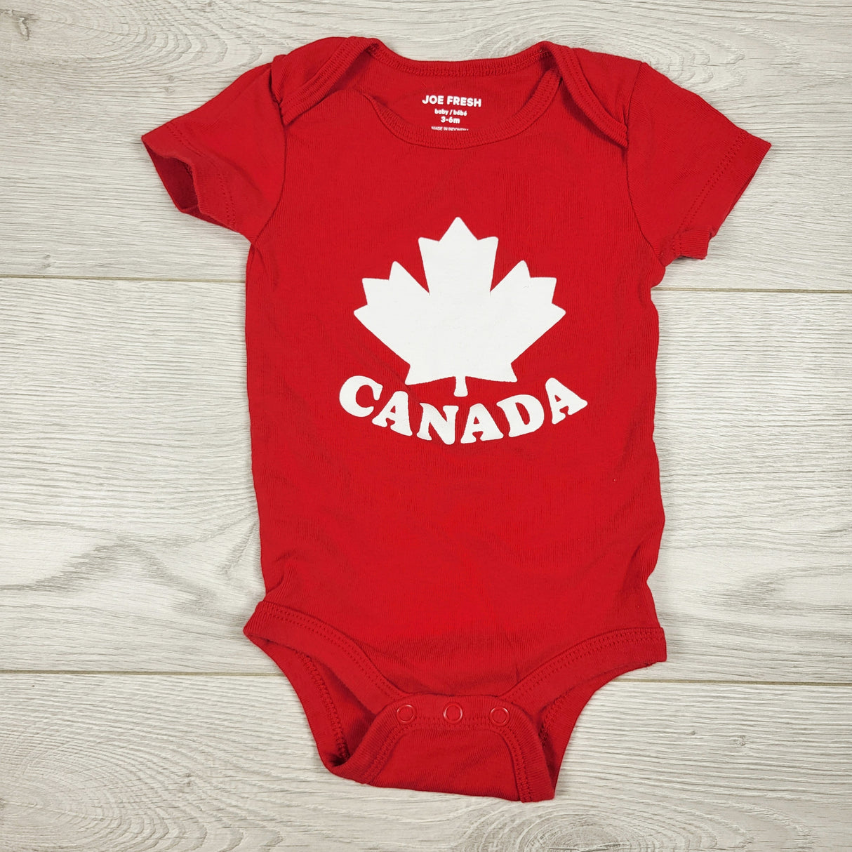 Joe red "Canada" bodysuit. Size 3-6 months