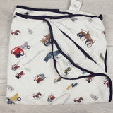 Loulou Lollipop "Happy Trucks" hooded towel