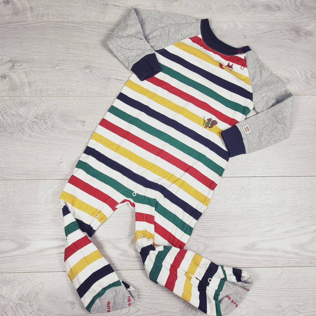 HBC Stripes romper. Size 18-24 months