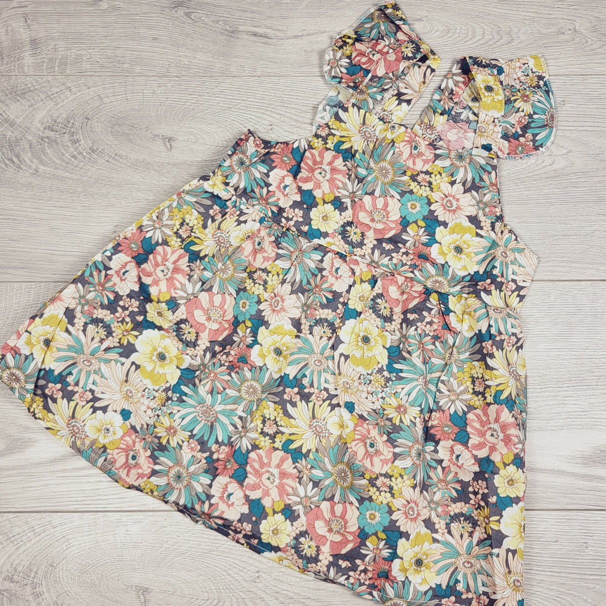 Floral print cotton dress. Size 18-24 months