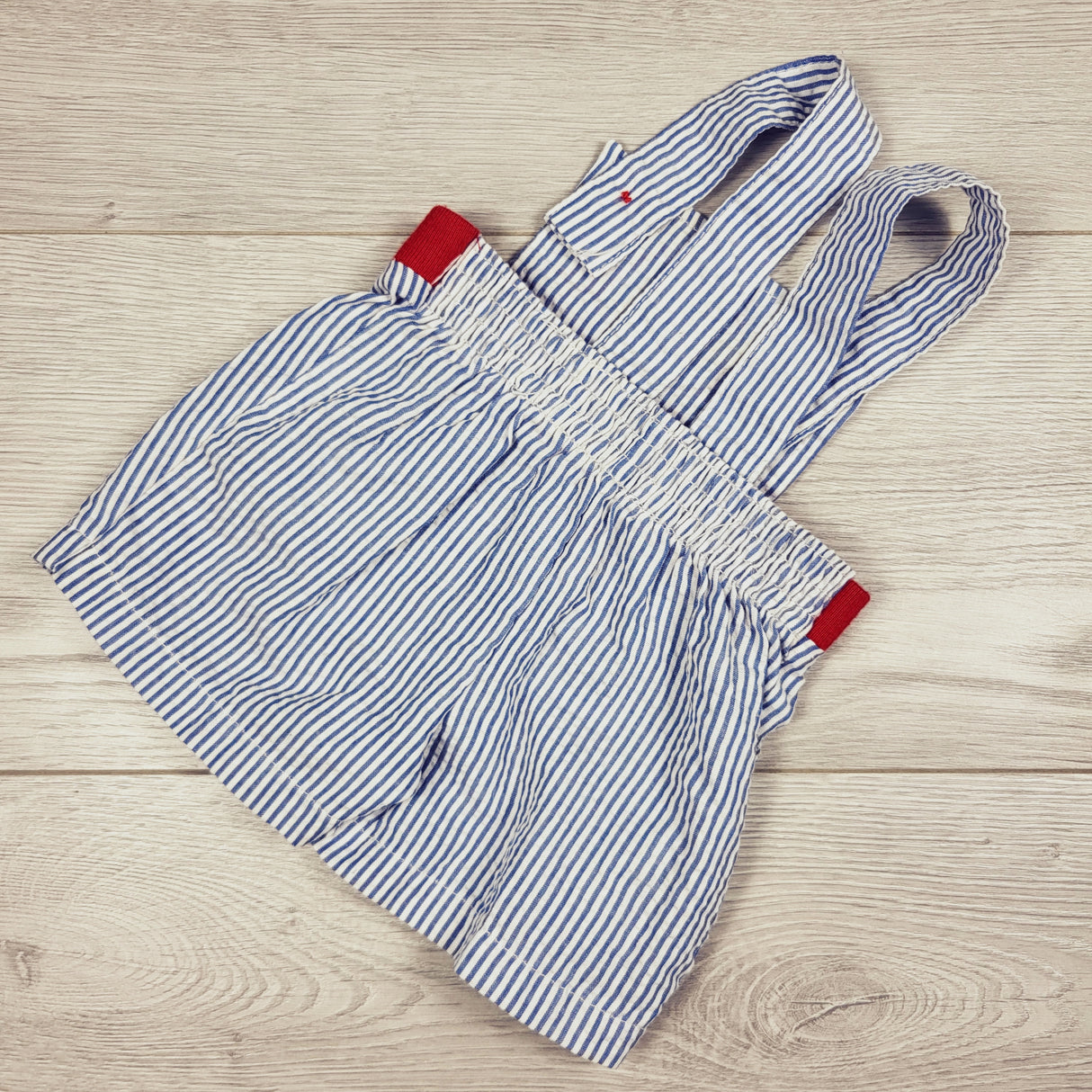 Vintage pin striped "Most Valuable Bear" overalls. Size 0-3 months