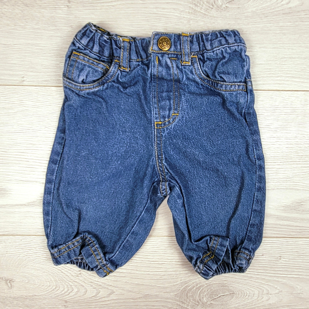 Teddy's Choice denim pants. Size 3-6 months
