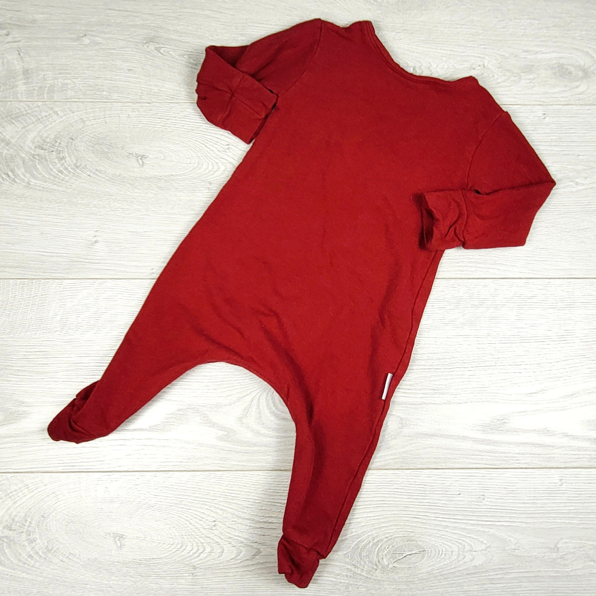 Valley Child Clothing red zippered handmade sleeper. Size 6-12 months