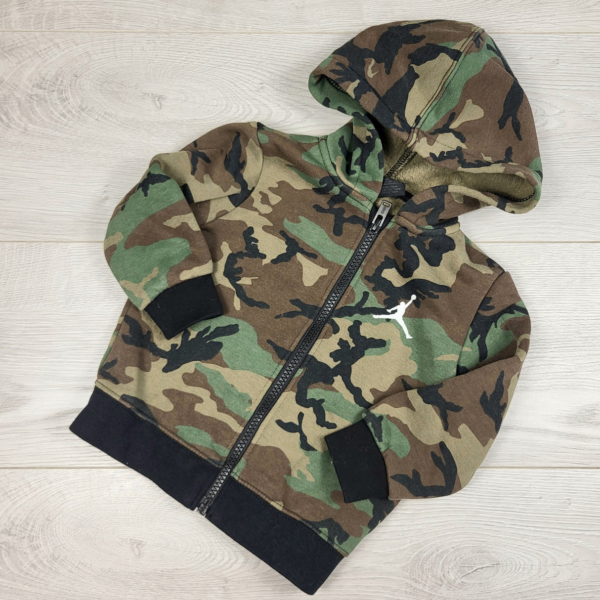 Nike Air Jordan camouflage fleecy lined hoodie. Size 12 months