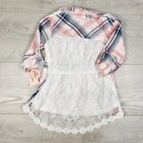 NEW - Little Lass pink plaid dress. Size 24 months