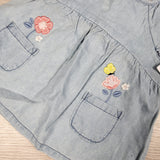 NEW - Carters denim look top with flowers. Size 6 months