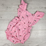 Old Navy pink watermelon print bubble romper. Size 6-12 months