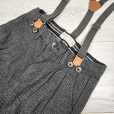 Zara charcoal dress pants with suspenders. Size 6