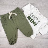 Rabbit + Bear 2pc "Daddy's Mini" 2pc sweat suit. Size 0-3 months - AS IS