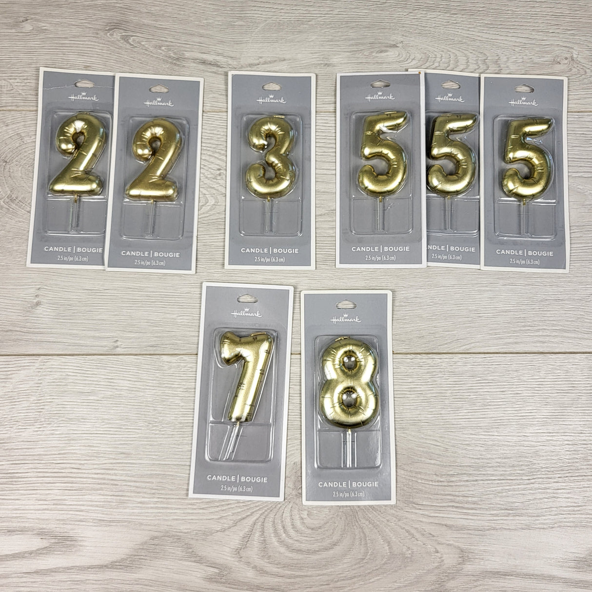 NEW - Hallmark gold balloon style birthday candles - price is per piece