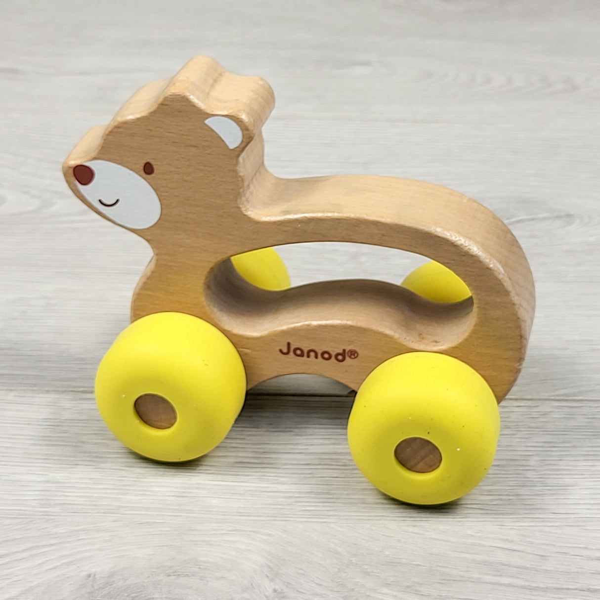 Janod Baby Pop Push-Along Bear toy