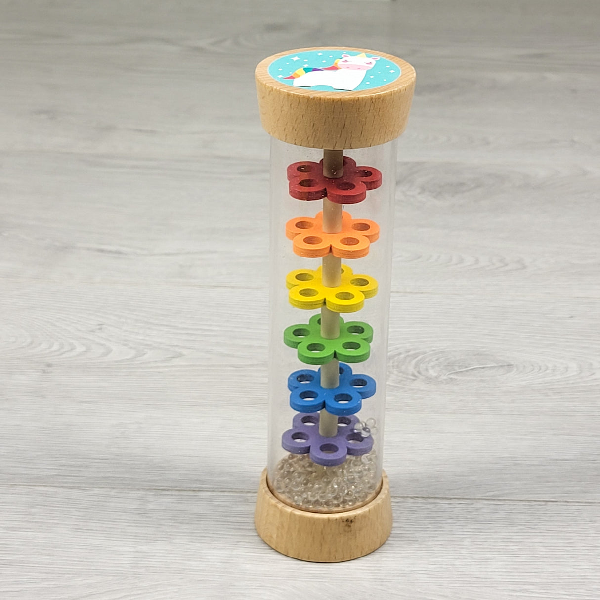 Wooden Rainbow Rainmaker Rattle toy