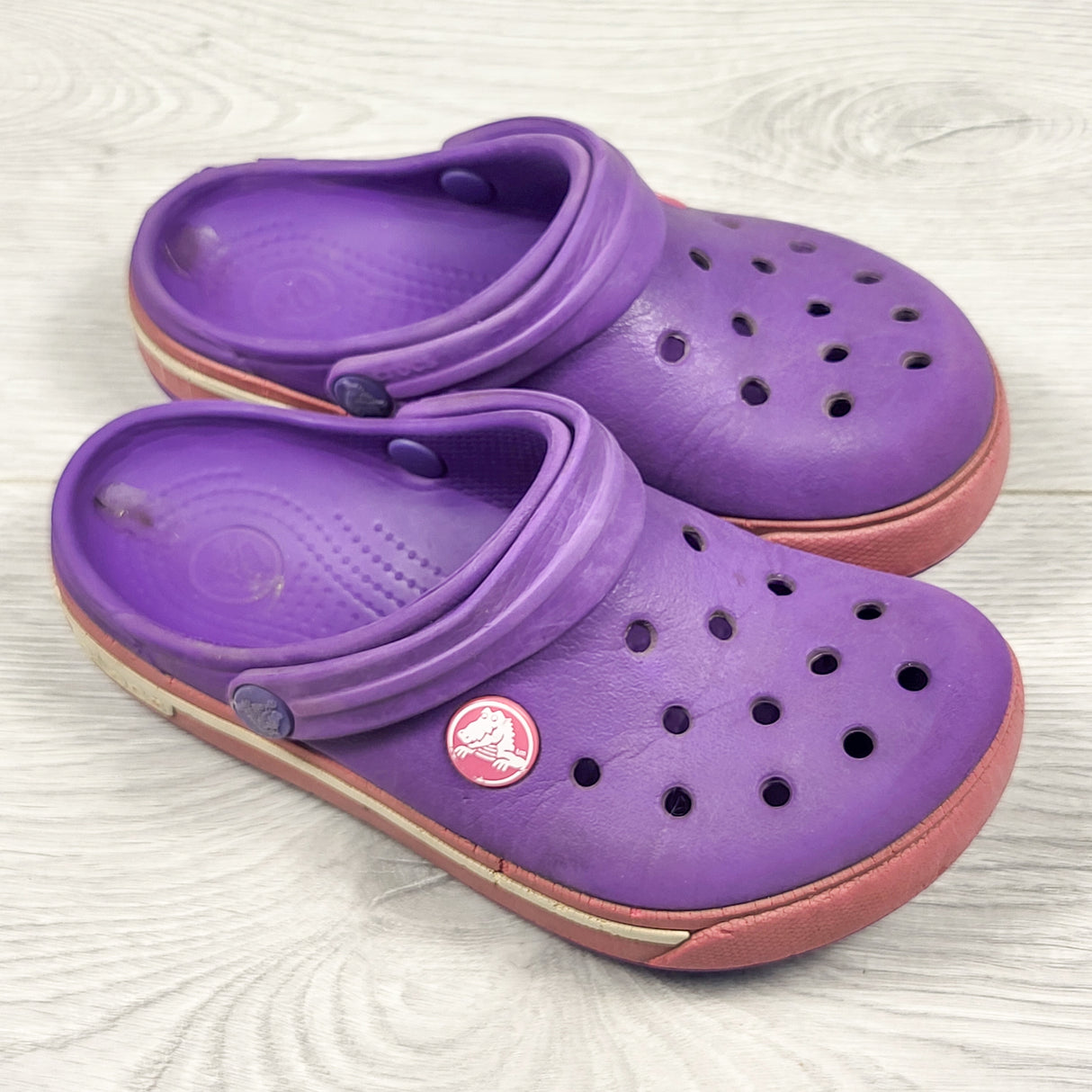 Crocs purple clogs. Size 10/11