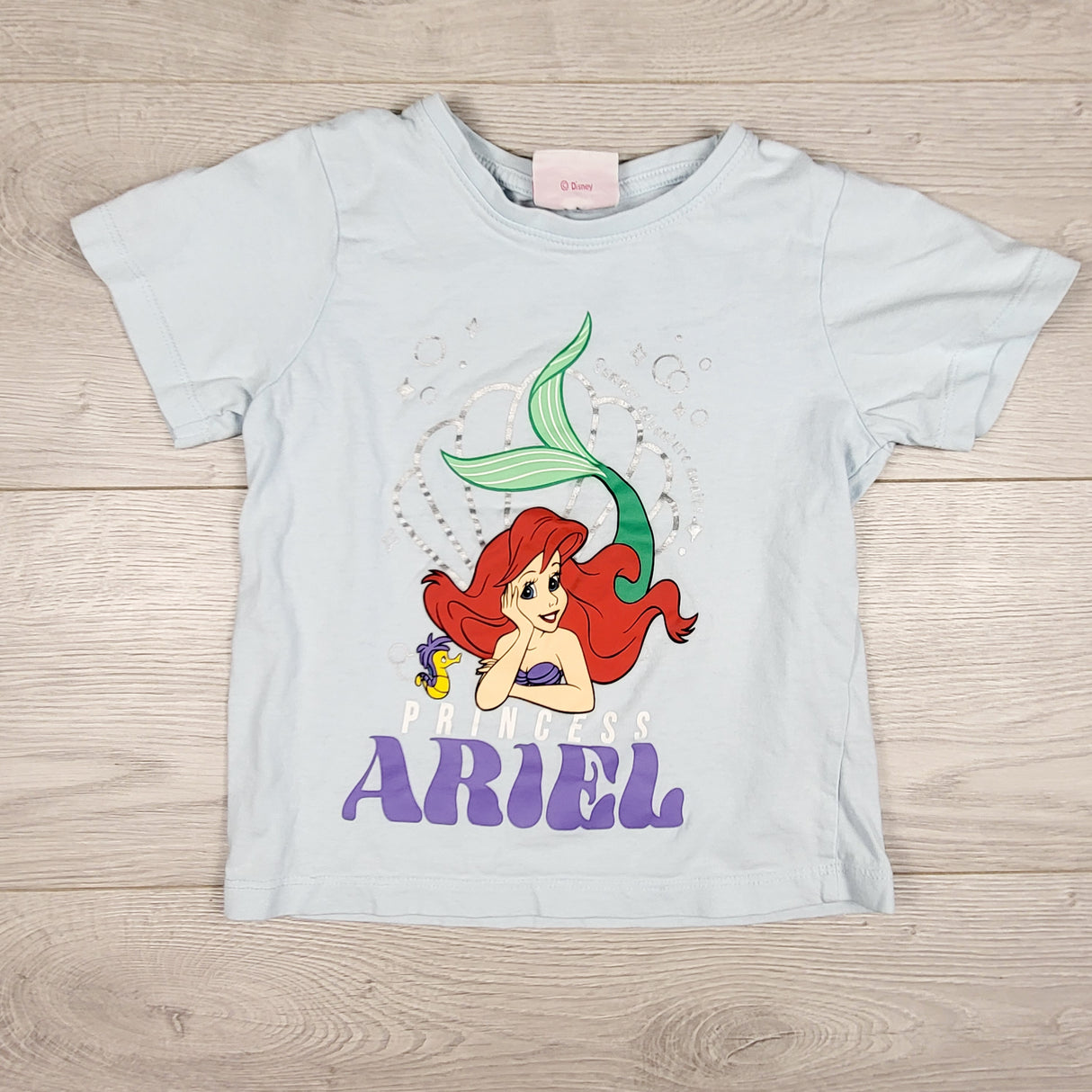 Disney Princess light blue Ariel t-shirt. Size 5/6