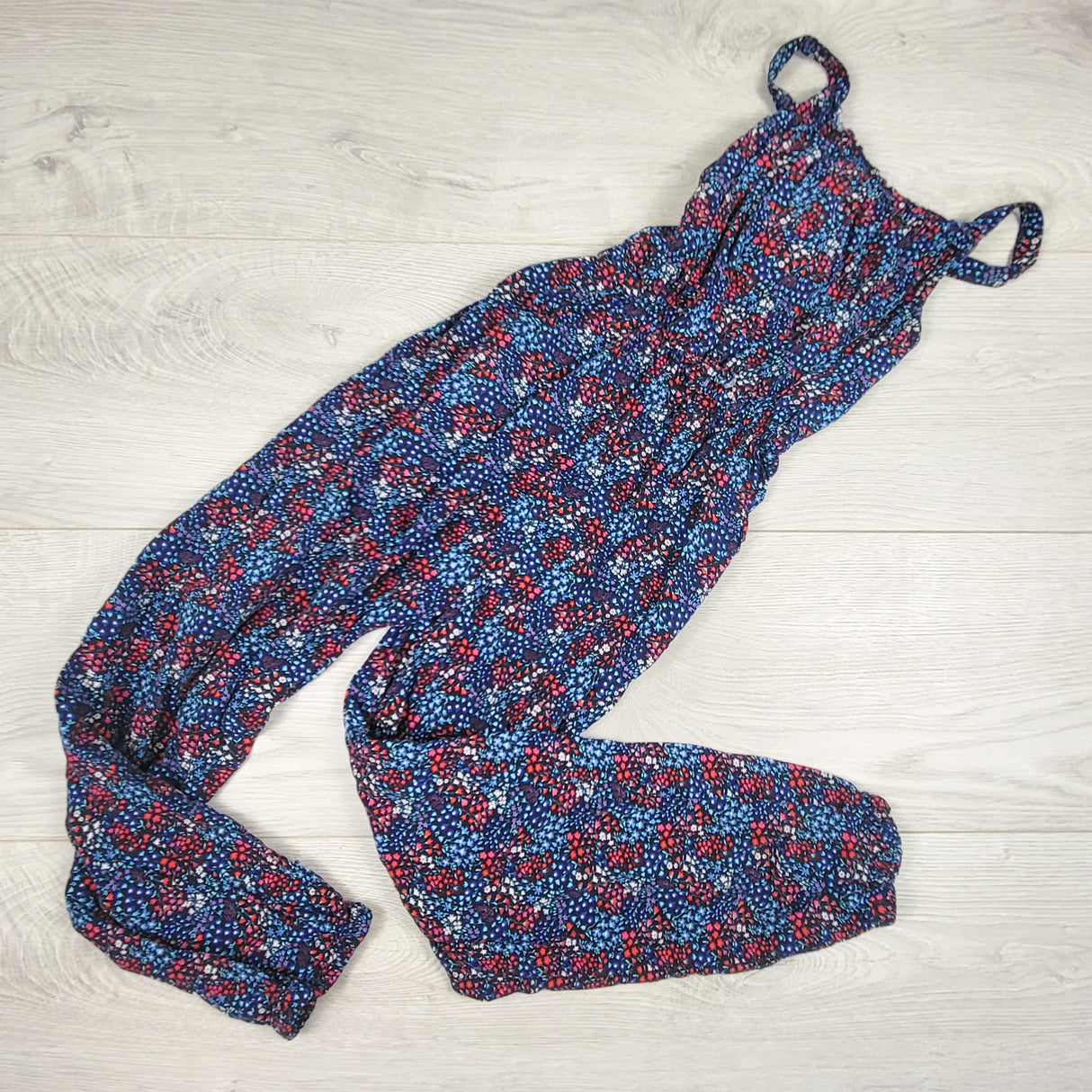 Joe navy floral print romper. Size 6