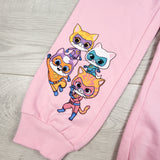 Disney Super Kitties pink fleecy lined sweatpants. Size 6/7