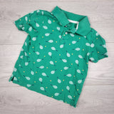 Joe green polo shirt with tennis rackets. Size 4T - AS IS