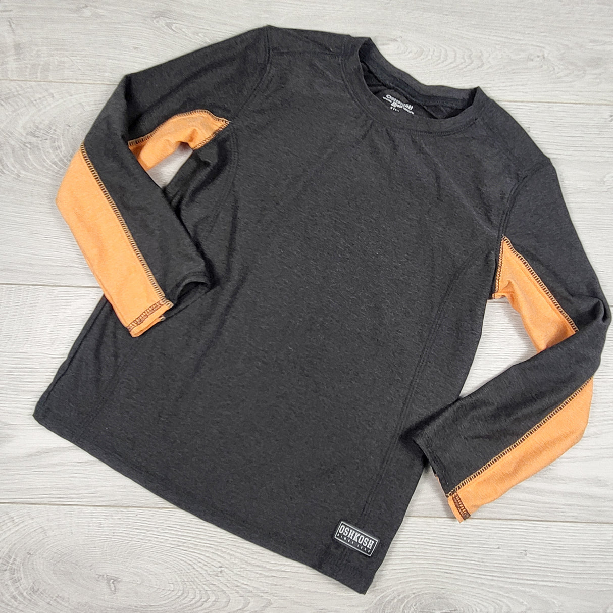 Oshkosh grey and orange long sleeve top. Size 4T