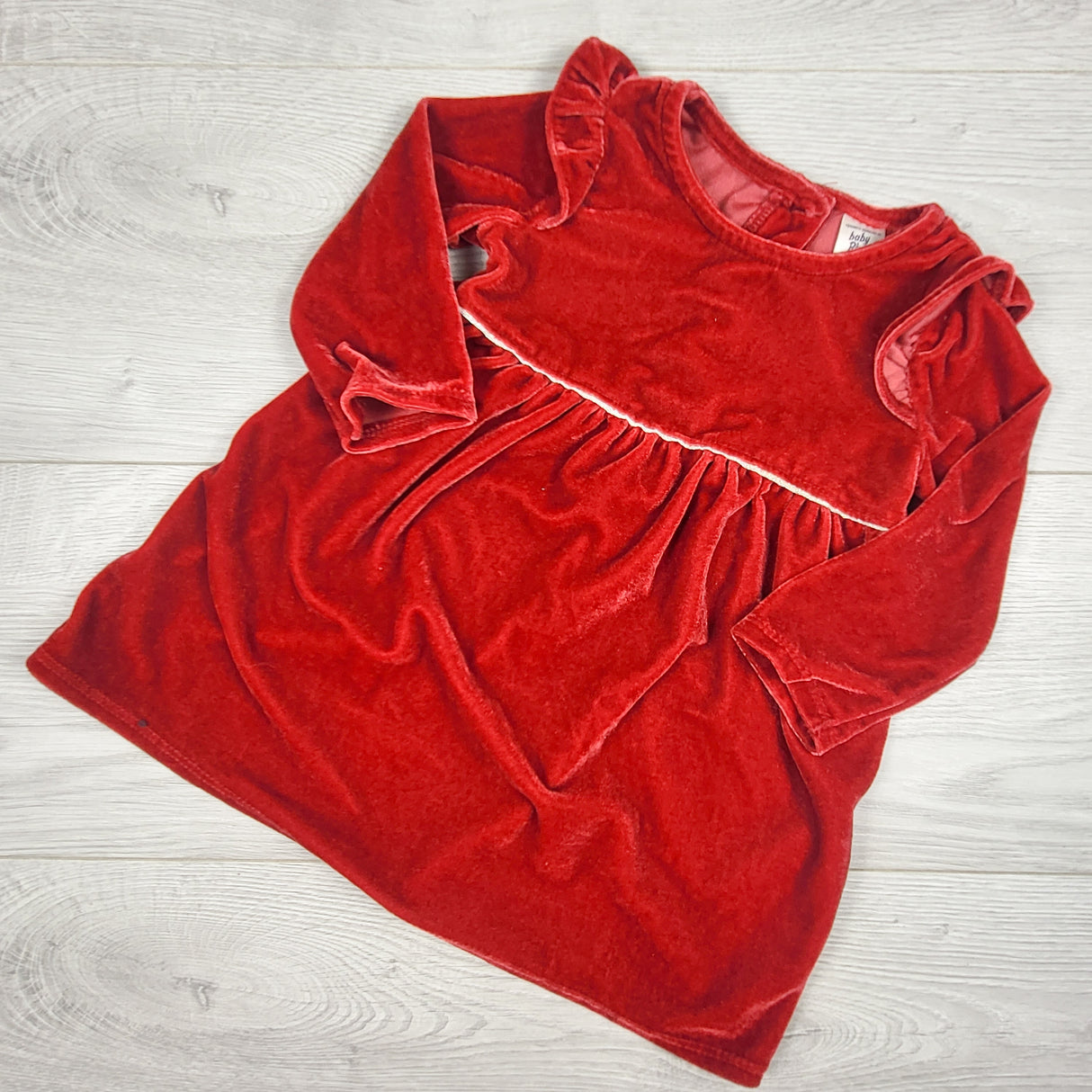Baby B'gosh red velvet dress. Size 12 months