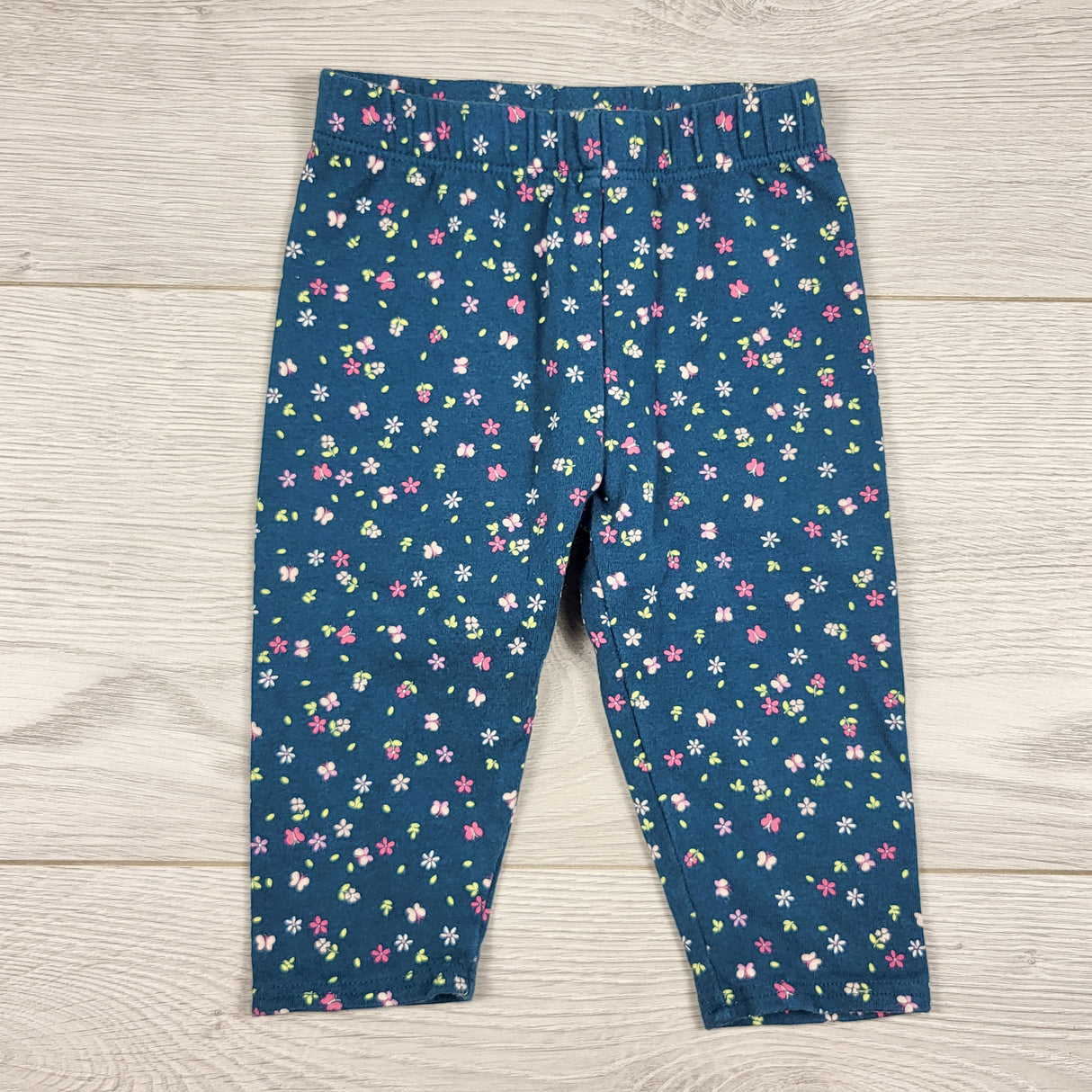 George teal floral print leggings. Size 3-6 months