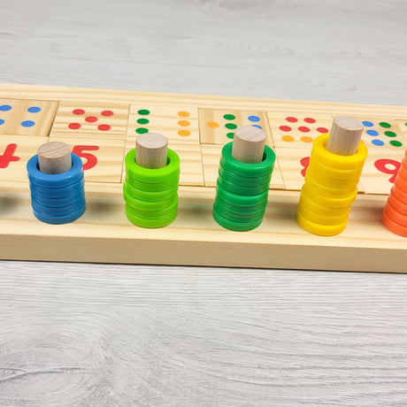 Wooden Montessori style math counting game (sorry, no shipping)
