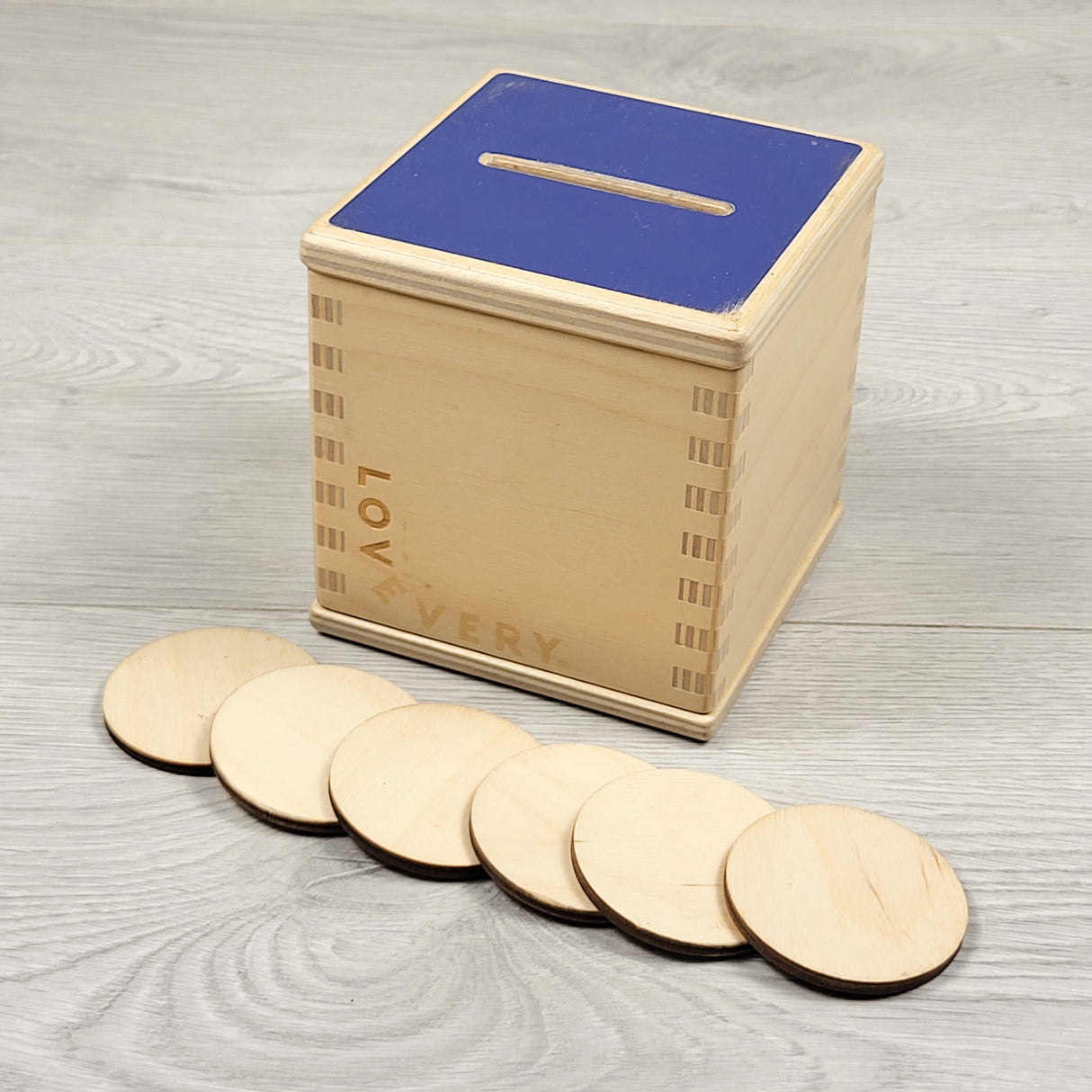 Lovevery Wooden Coin Bank Set