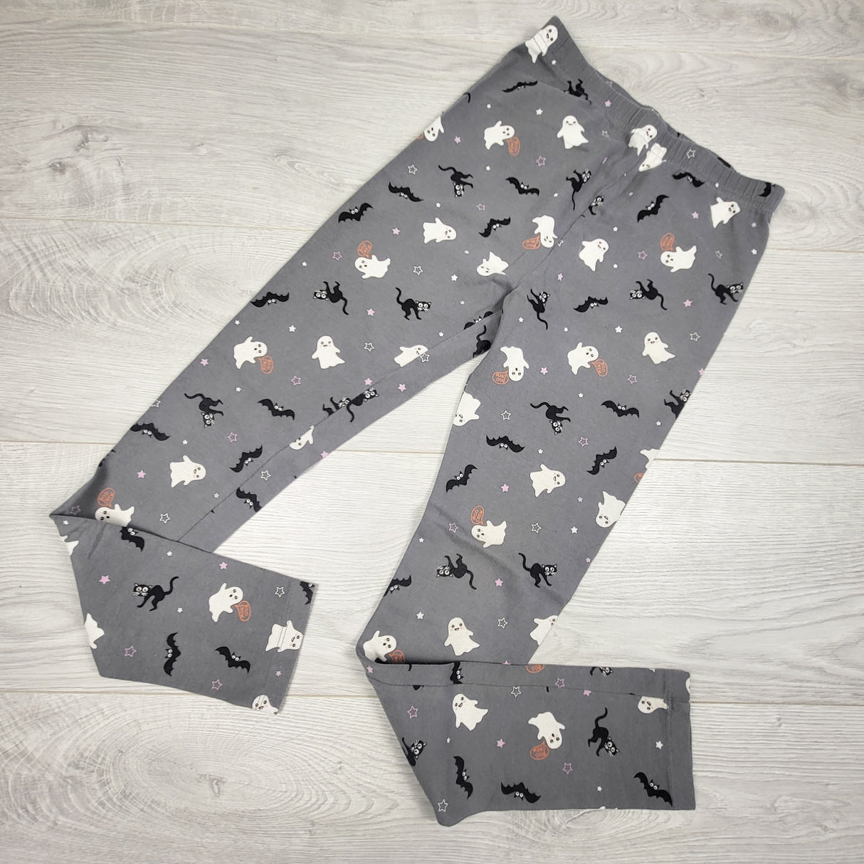 George grey Halloween leggings (bats, cats, ghosts.) Size 10/12