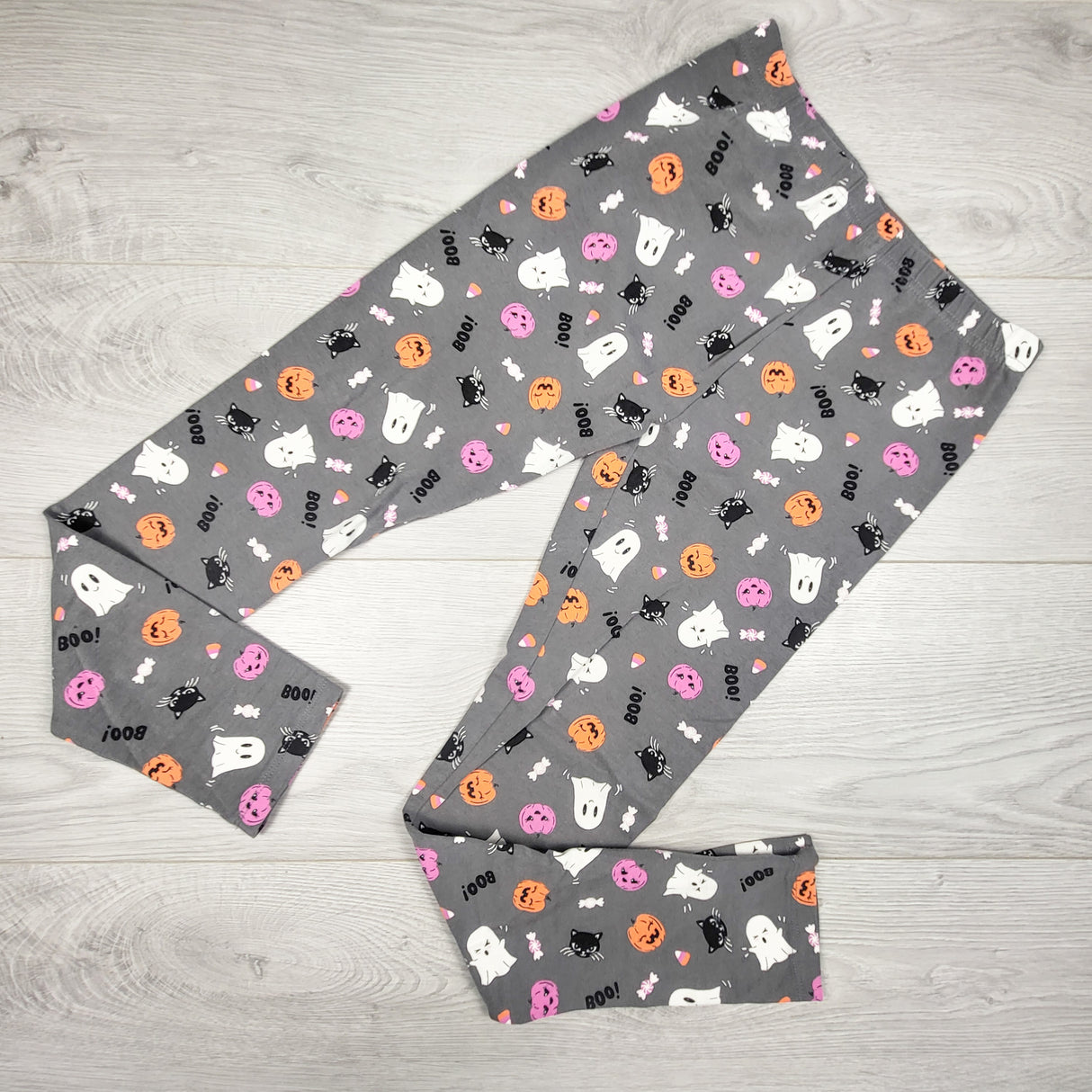George grey Halloween leggings (pumpkins, ghosts, cats.) Size 10/12