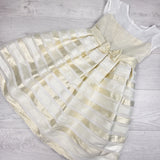 Jona Michelle cream and gold special occasion dress. Size 10