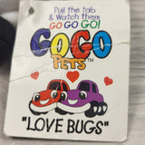 NEW - Vintage Love Bugs plush car toy - moves when you pull string