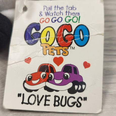 NEW - Vintage Love Bugs plush car toy - moves when you pull string