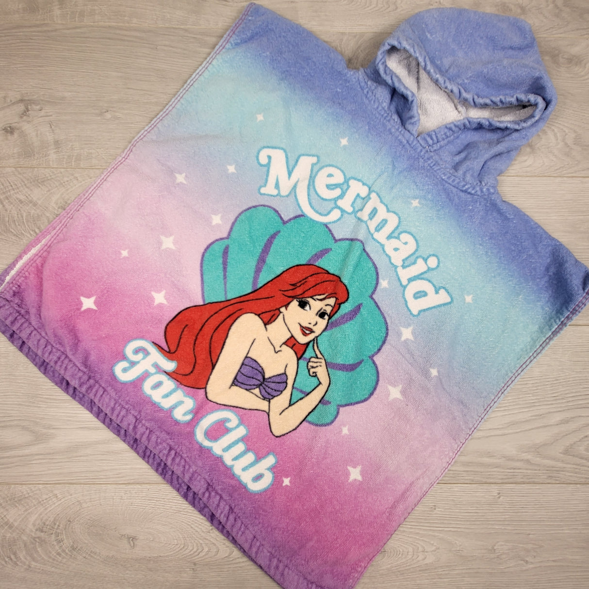 Little Mermaid hooded terrycloth towel
