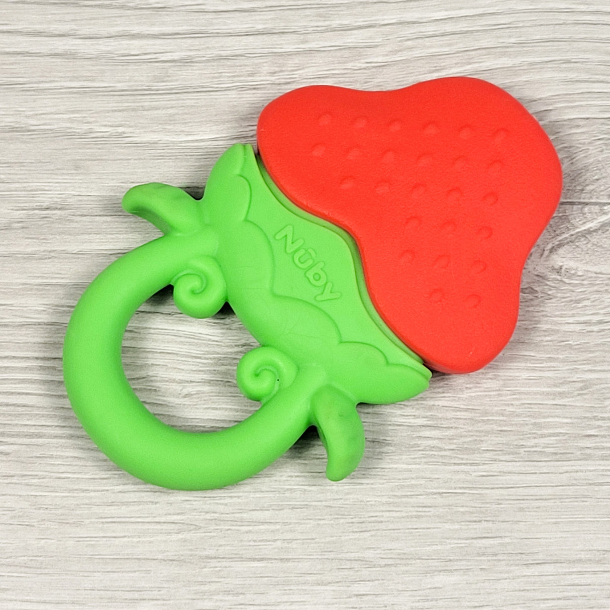 Nuby strawberry shaped silicone teether