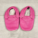 Heyfolks pink leather soft soled shoes. Size 3 (infant)
