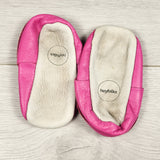 Heyfolks pink leather soft soled shoes. Size 3 (infant)