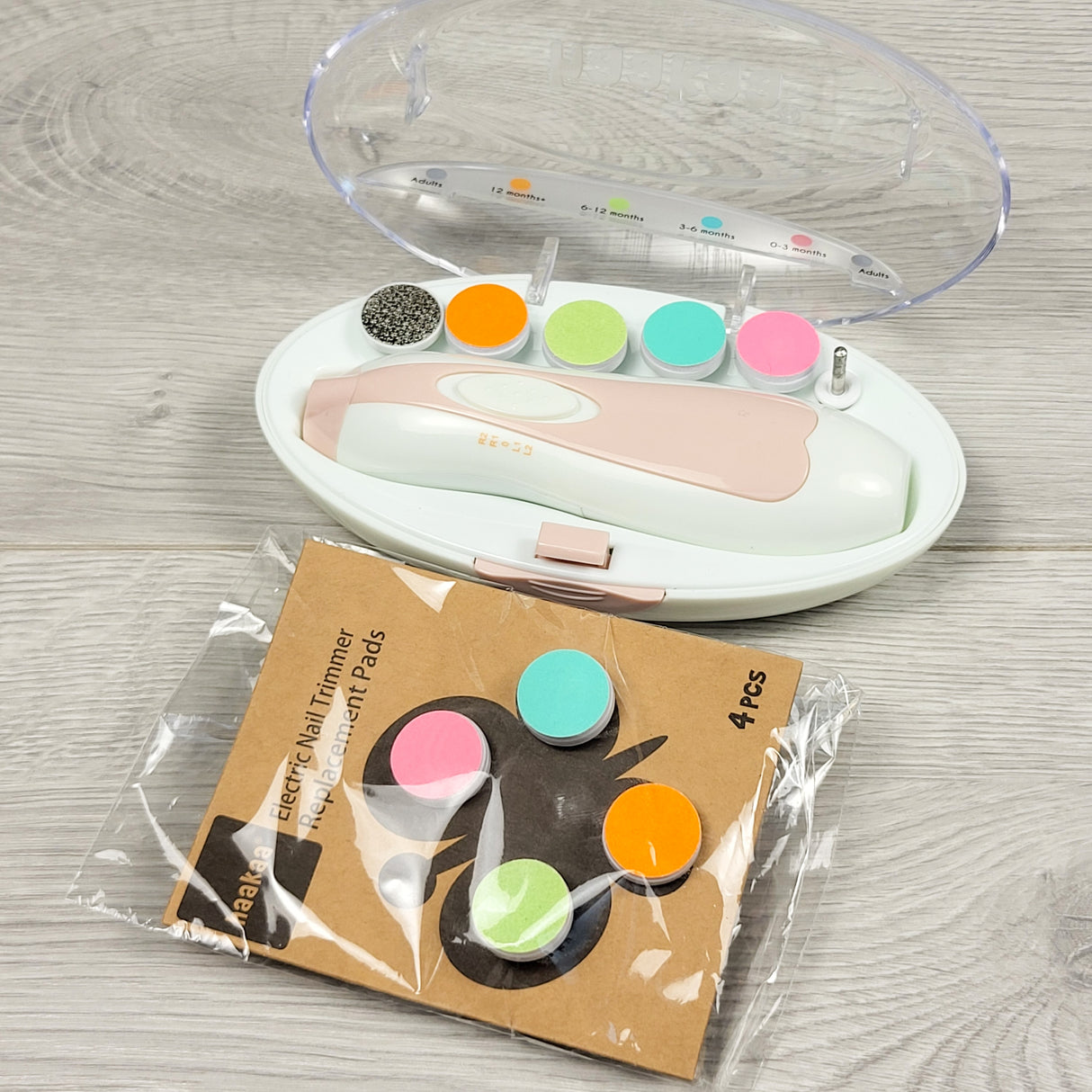 Haakaa Electric Baby Nail Trimmer Set with Replacement Pads