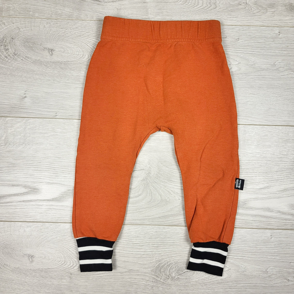 Whistle and Flute rust coloured bamboo blend pants. Size 12-18 months