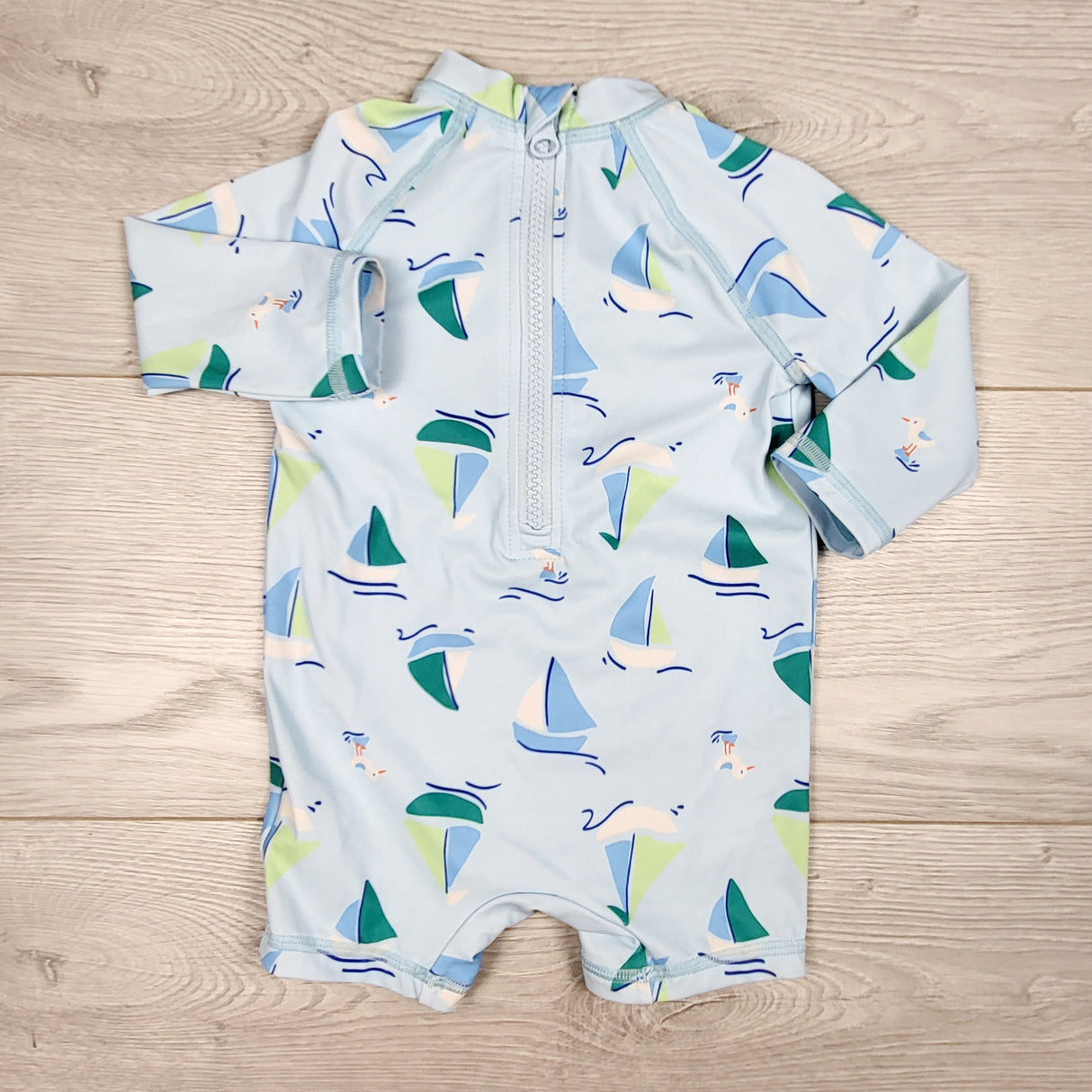 Joe blue one piece rash guard with sailboats. Size 3-6 months
