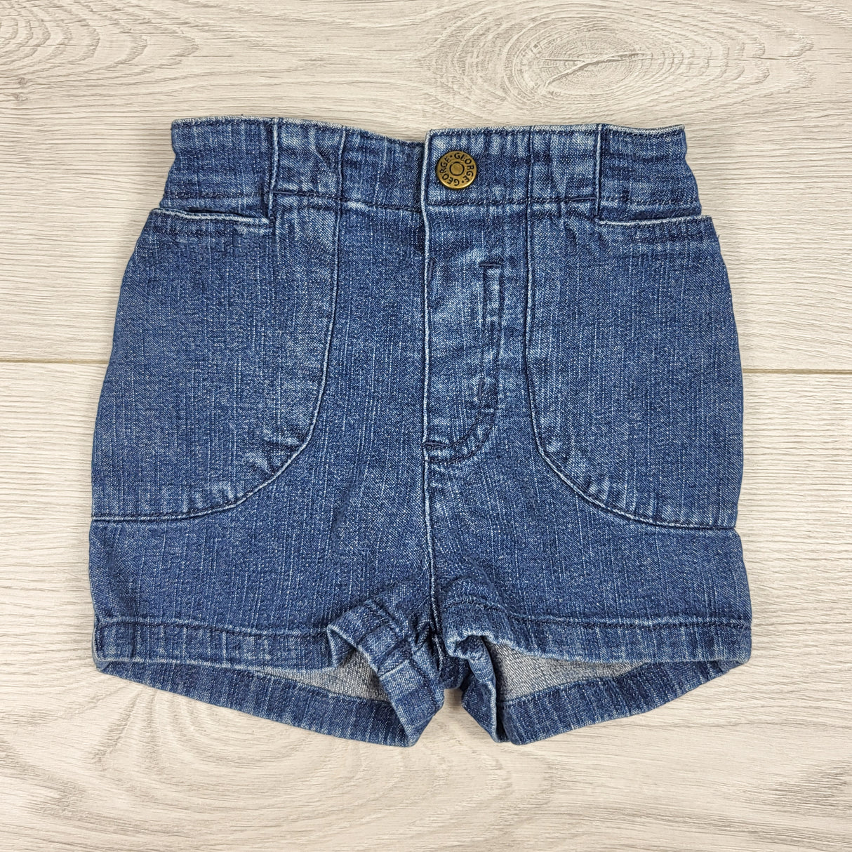 George denim high waisted shorts. Size 3 months