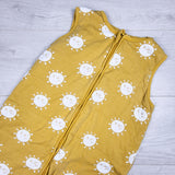 Bonds yellow quilted "Warmer Nights Wondersleep" sleep sack with suns. Size 18-24 months
