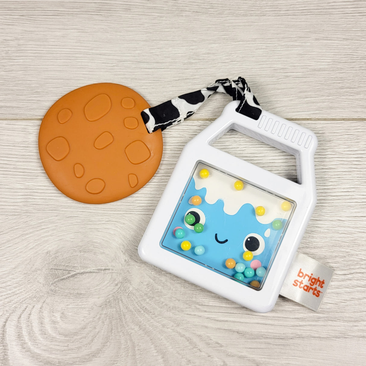 Bright Starts Cookies & Teethe 2-in-1 Rattle and Teether Toy