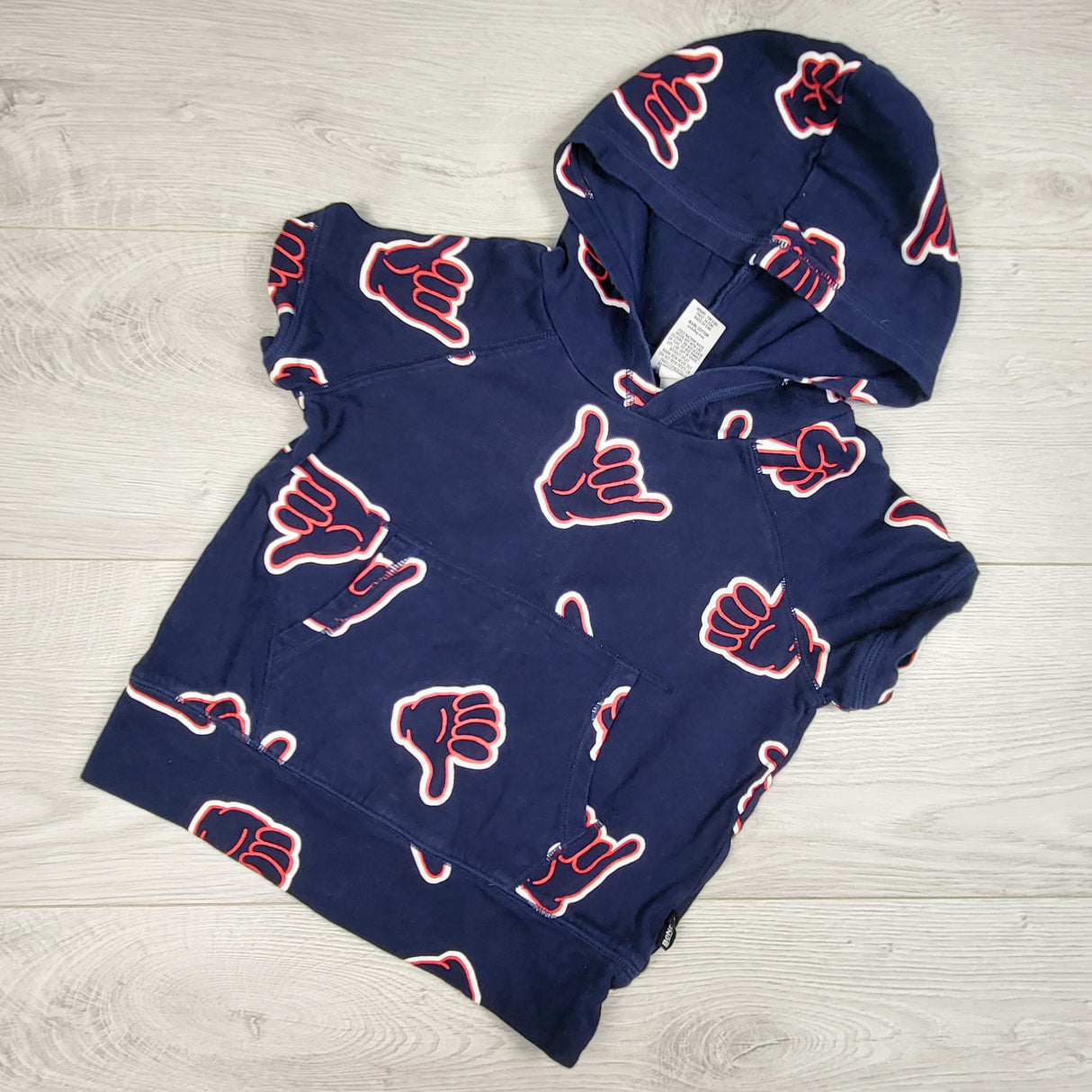 Bonds navy "Hang Ten" sleeveless hoodie. Size 3T