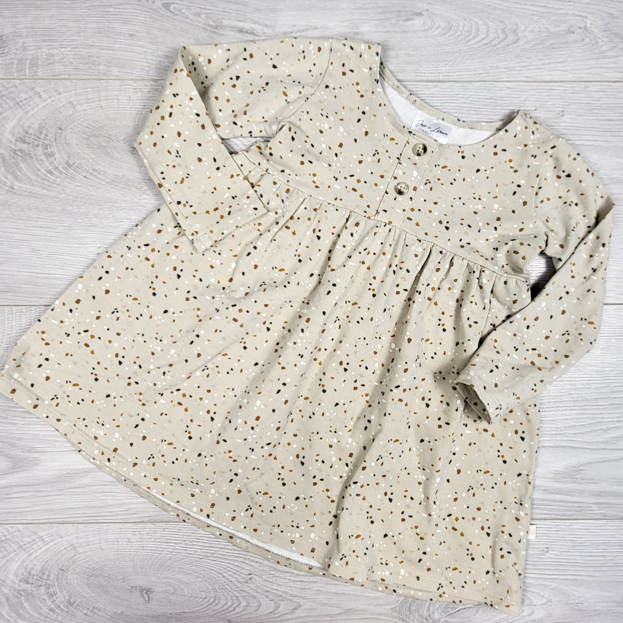 Jax and Lennon splotch pattern bamboo blend dress. Size 12-18 months