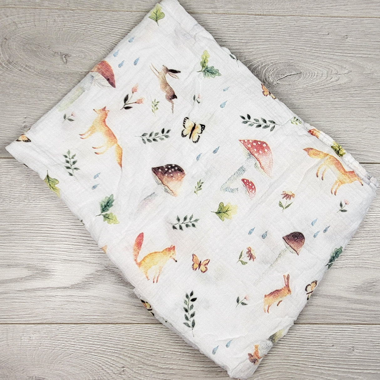 Loulou Lollipop Woodland Gnome Muslin Swaddle Blanket